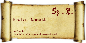 Szalai Nanett névjegykártya